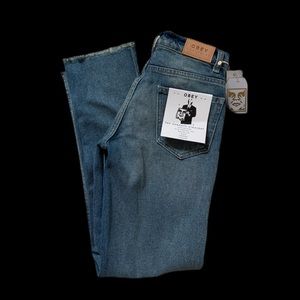 Obey womens hi rise slim jeans pants